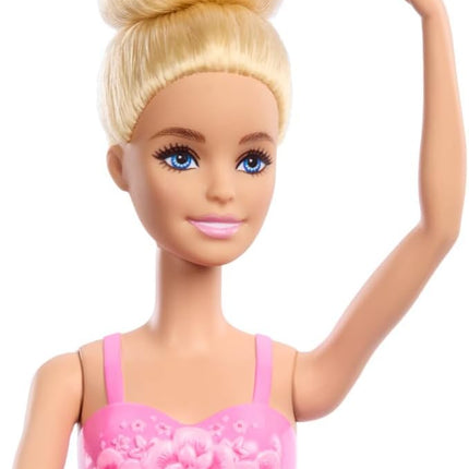 Barbie Ballerina Doll, Blonde Fashion Doll Wearing Purple Removable Tutu, Posed with Ballet Arms & “en Pointe” Toe Shoes, HRG34