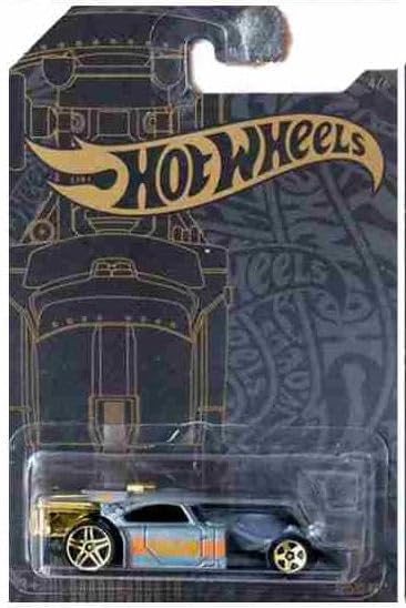 Hot Wheels 51st Anniversary Satin & Chrome Series Set of 6 Cars, Custom '71 El Camino, 71 Datsun 510 Wagon, '67 Pontiac Firebird, Aristo Rat, 63 Chevy II