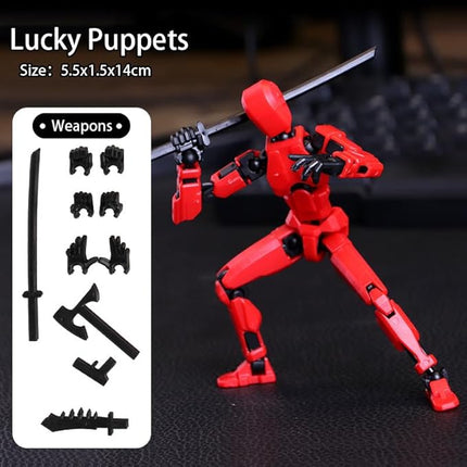 Titan 13 Action Figure, Robot Action Figure,Creative 3D Printed Action Figures,Multi Jointed Action Figures Desktop Decorations for Kids Adult (Red-Assembly Required)