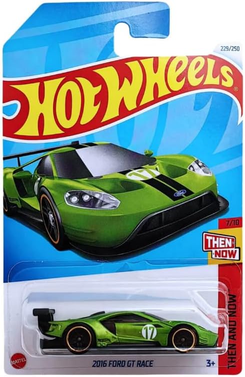 Hot Wheels 2016 Ford GT Race Car (Green), Then and Now 7/10