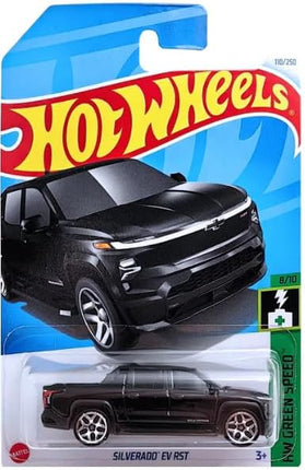 Hot Wheels Silverado EV RST (Black) HW Green Speed 8/10