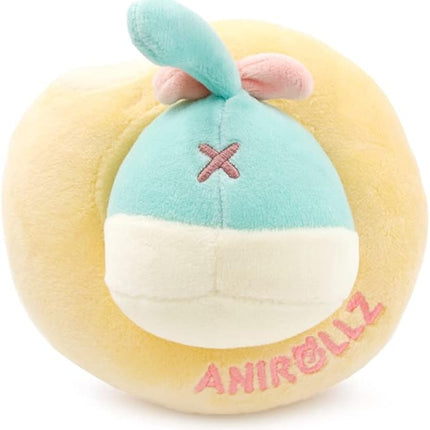 Anirollz Kittiroll Plush in Donut Ring Outfitz – Kawaii Stuffed Animal with Removable Costume – Cute Squishy Plush Toy Gift for Girls & Kids