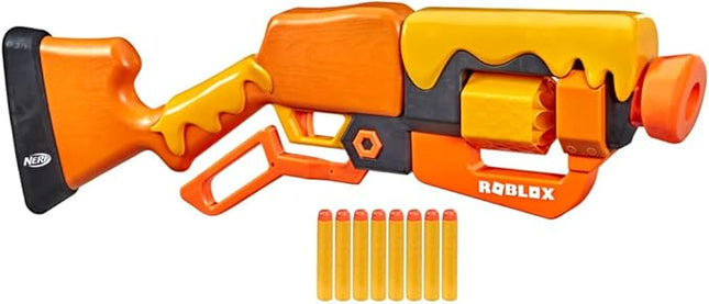 Nerf Roblox Adopt Me!: Bees! Lever Action Dart Blaster, Rotating 8-Dart Drum, 8 Elite Darts, Code to Unlock in-Game Virtual Item