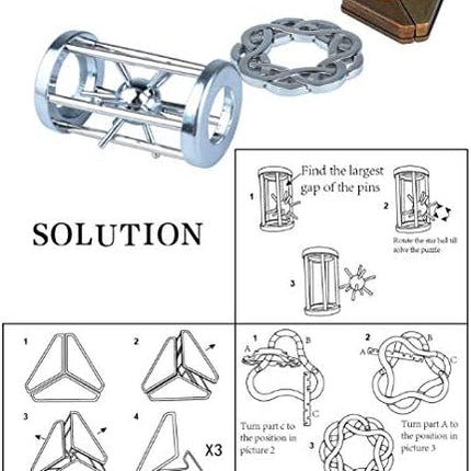 Brain Teaser Puzzle for Adults Puzzles Metal Hole Lock Adult Educational Toy Jigsaw IQ Puzzle (Green)