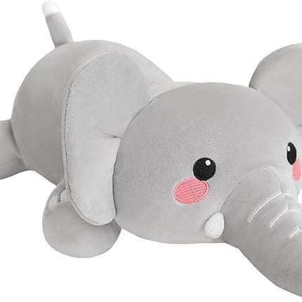 SQEQE Weighted Elephant Plush, Weighted Elephant Stuffed Animal, Cute Plushies Soft Pillow Toy Gift for Kids Adults 23.6 Inch, 3.1 Lbs