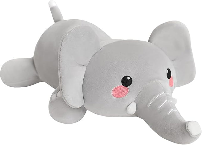 SQEQE Weighted Elephant Plush, Weighted Elephant Stuffed Animal, Cute Plushies Soft Pillow Toy Gift for Kids Adults 13.8 Inch, 1.6 Lbs