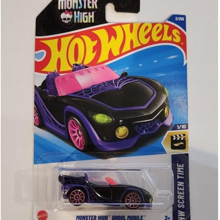 Hot Wheels Monster High Ghoul Mobile (Purple), 1/10 1:64 Scale Die-Cast