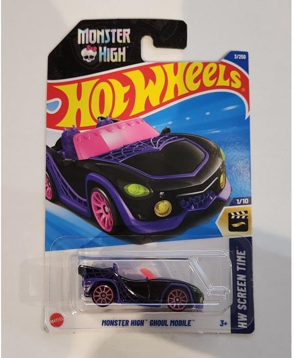 Hot Wheels Monster High Ghoul Mobile (Purple), 1/10 1:64 Scale Die-Cast