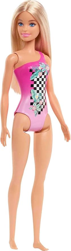 Barbie - Beach Doll - Pink Bathing Suit (HDC50)