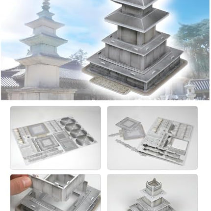 3D Puzzle Set of Korean Cultural Heritage - Easy Assembly, No Tools Needed - Decorative Models of Korean Landmarks (Set 4)