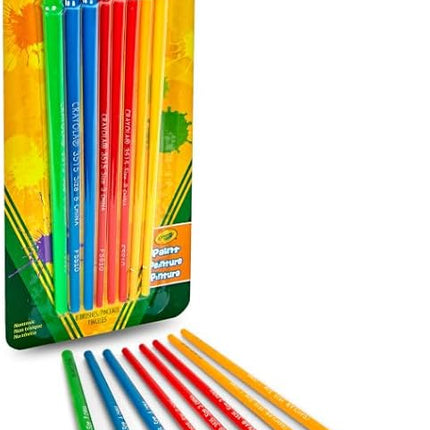 Crayola Kids Paint Brush Set (8ct), Painting Supplies for Kids, Assorted Sizes, Kids Arts & Crafts Supplies for Elementary & Preschool