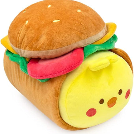 Anirollz Chickiroll Plush in Burger Outfitz (12") – Kawaii Medium Stuffed Animal with Removable Costume – Cute Squishy Plush Toy Gift for Girls & Collectors