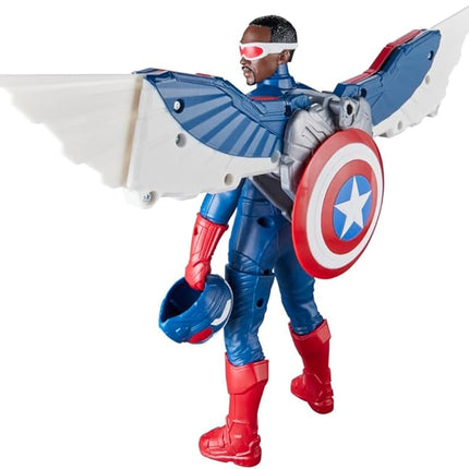 Marvel Avengers Captain America: Brave New World Flight Mode Action Figure with Accessories, 9-Inch-Scale (22 cm) Super Hero Toys for Kids Ages 4+