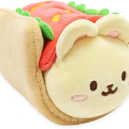 Anirollz Bunniroll Plush in Hotdog Outfitz – Kawaii Bunny Stuffed Animal with Removable Costume – Cute 6” Squishy Plush Toy Gift for Girls & Kids