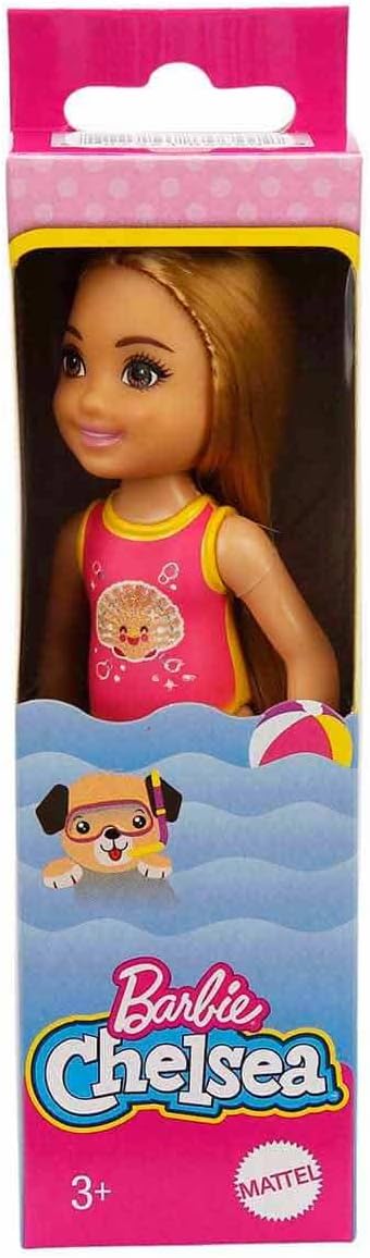 Barbie Mattel GLN70 Beach Doll Chelsea in Shell Design
