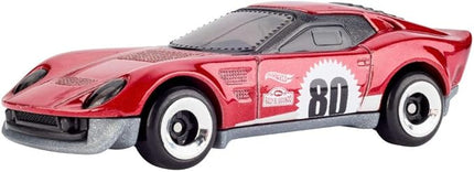 Hot Wheels Toy Cars, 5-Pack of 1:64 Scale Toy Cars with Collectible Deco & Packaging, Core Mattel 80th Anniversary Set of 5 Vehicles