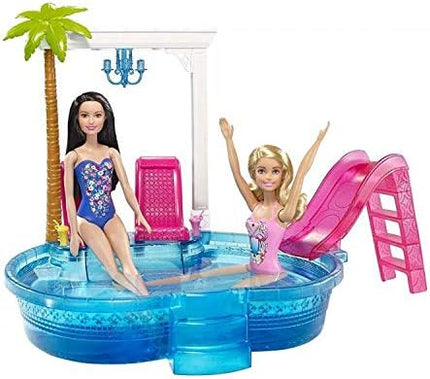 Barbie Glam Pool and Slide with Chairs, Chandelier and Smoothies