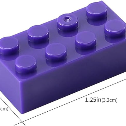 Feleph 100pcs 2x4 Bricks Dark Purple Pieces Parts Classic Building kit Creative Play Set Basic Blocks Toy Accessories Compatible with 3001 Major Brands