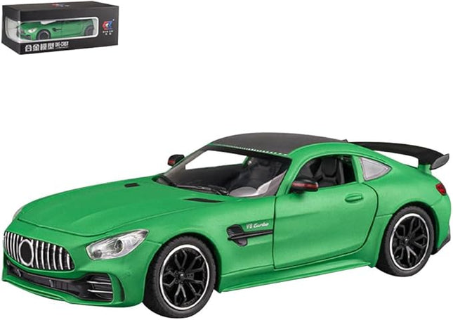 1/24 Benz AMG GTR Model Car Alloy Diecast Pull Back Vehicle Cars with Lights AMG GTR Toy Car Great Gift for Boys & Girls