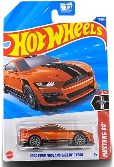 Hot Wheels 2020 Ford Mustang Shelby GT500 [Orange], Mustang 60 Series 2/5, 1:64 Scale Diecast