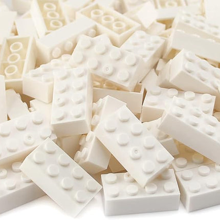 Feleph 320 Pieces 2x4 White Bricks Parts Classic Building Blocks Creative Play Set Toy Accessories Combine with 3001 Major Brick Brands (White)