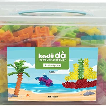 KADU DA Seaside Splash 226 Piece Set - STEM/STEAM Building + Construction Toy, for Open + Imaginative Play