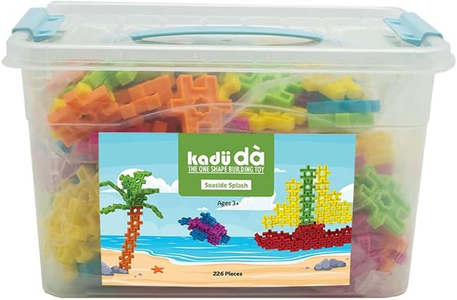 KADU DA Seaside Splash 226 Piece Set - STEM/STEAM Building + Construction Toy, for Open + Imaginative Play