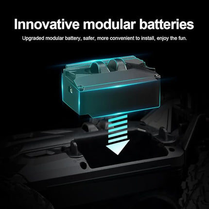 1/16 Hobby Remote Control Truck, 20 MPH High Speed Remote Control 4WD, All Terrain Rock Climbing Truck, Suitable for Boys 4X4 Off-Road Racing Car, with Tail Wing, 2 Shells and 2 Batteries