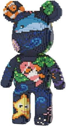 DAHONPA Ocean Bear Micro Building Blocks Set (7220 Pieces), Animal Underwater World Brick with Storage Drawer, Gift for Adults and Kids