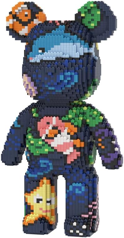 DAHONPA Ocean Bear Micro Building Blocks Set (7220 Pieces), Animal Underwater World Brick with Storage Drawer, Gift for Adults and Kids