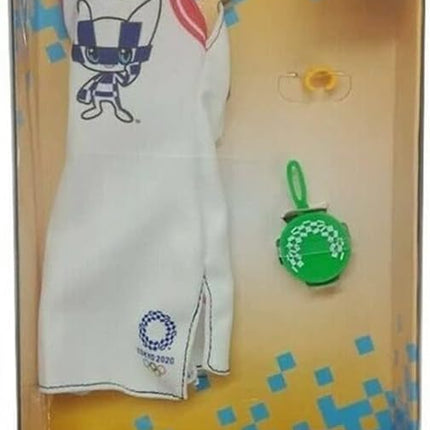 Barbie Clothes: Outfit Inspired by Olympic Games Tokyo 2020 Doll, Dress with Racquet-Shaped Purse and Watch, Gift for 3 to 8 Year Olds