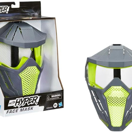 Nerf Hyper Face-Mask - Breathable Design, Adjustable Head Strap, Green Team Color - for Teens,-Adults