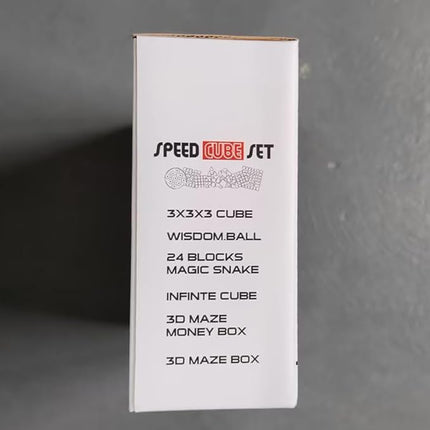 Vdealen Fidget Brain Teaser Toy for Kids, 3D PuzzlesToys Bundle of 3x3 Speed Cube, Maze Box, Rainbow Puzzle Ball, Wisdom Ball, Fidget Snake Cube, Infinity Cube IQ Games for Toddlers Kids Adults