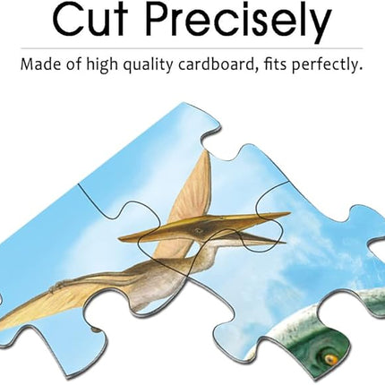 Dinosaur Jigsaw Puzzle for Kids Age 3-5 4-8 Year Old, 35 Piece Jumbo Toddler Floor Puzzle for Kid Boy Girl Learning Educational Toy Gift Box