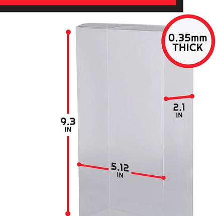 EVORETRO Action Figure Display Case Protector - 10 Pack - Compatible with Star Wars Black Series 6 Inch Figures - Thick, Clear PET Plastic Action Figure Display Case, Will Last for Years to Come