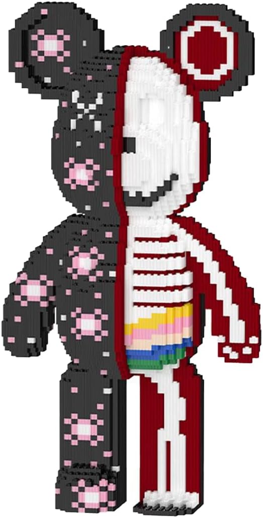 NeoLeo Big Animal Graffiti Skeleton Bear Building Blocks Set, 8448 Pieces, Micro Bricks Construction Kit