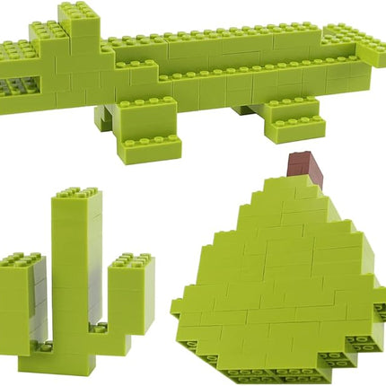 Feleph 2x4 Bricks Lime 320 Pieces Yellowish Green Parts Classic Building kit Creative Play Set Blocks Toy Accessories Basic Compatible with 3001 Major Brands (Yellowish Green)