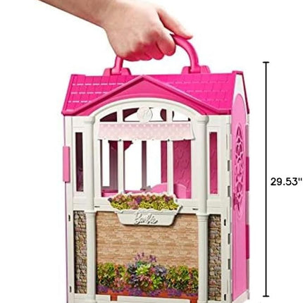 Barbie Doll House, Glam Getaway Portable House Playset with Carry Handle & 20+ Accessories Including Furniture & Décor