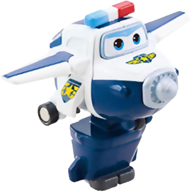Super Wings 5" Transforming Paul Airplane Toys Vehicle, Action Figure, Plane to Robot, Suitable 3 4 5 Year Old Preschool Kids, Fun Plane Toys for Boys and Girls, Birthday Gifts, Blue