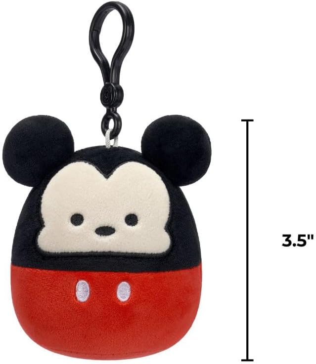 Squishmallows Original 3.5in Disney Mickey and Minnie Clip 2-Pack – Official Jazwares Plush