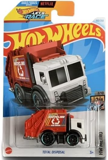Hot Wheels Total Disposal (Red) HW Metro 8/10 Die-Cast Car