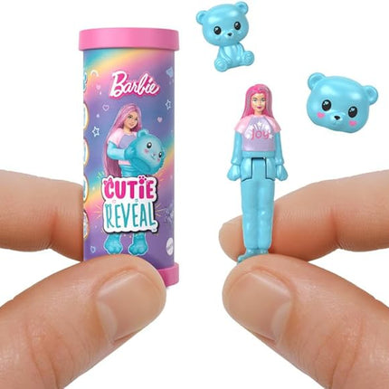 Barbie Mini Barbie Land 5-Pack Pop Reveal Dolls, 1.5-inch Mini Doll with Surprise Reveal & Sensory Play Piece (Styles May Vary)