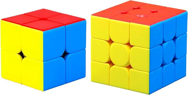CFMOUR Speed Cube 2x2 3x3 Set - Moyu Meilong 2C+3C Stickerless Magic Cubes Bundle | Fast, Smooth and Durable Puzzle Cube Brain Toy Games for Kids&Adults
