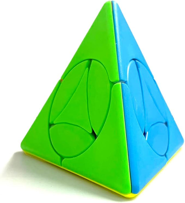 2x2 Pyraminx Magic Cube, Stickerless 2x2 Pyramid Speed Cube Creative 2x2 Triangle Cube Puzzle Toys, Brain Teaser Puzzles (Coin Pyramid)