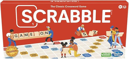 Hasbro Gaming Scrabble Board Game, Classic Word Games for Kids Ages 8 and Up, Fun Family Game for 2-4 Players, The Classic Crossword Game