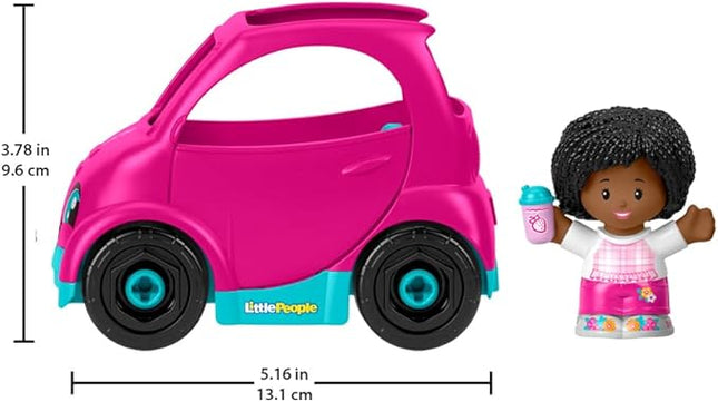 Fisher-Price Little People Barbie Pink Convertible with Figure Toddler Toy