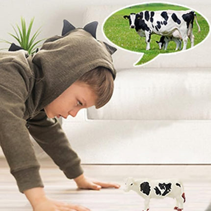 15 Pcs Mini Figures Toys Realistic Farm Animal Figurines, Plastic Learning Educational Playset Animal Themed Party Supplies Cake Topper Ornaments for Easter Egg Birthday Christmas