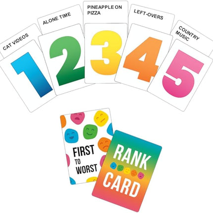 Party Game - The Card Game About How Your Friends and Family Rank Things - for Kids, Tweens, Teens, College Students, Adults, Families, Groups and Fun Parties with Polarizing Priorities