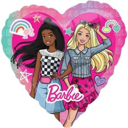 Anagram Balloon Licensed for Barbie's Dream Together Theme Heart Shaped Birthday Character Large 28" Balloon Multicolored, 43740