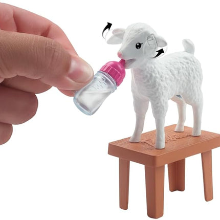 Barbie 65th Anniversary Doll & 10 Accessories, Farm Veterinarian Set with Blonde Vet Doll, Lamb with Moving Ears & More